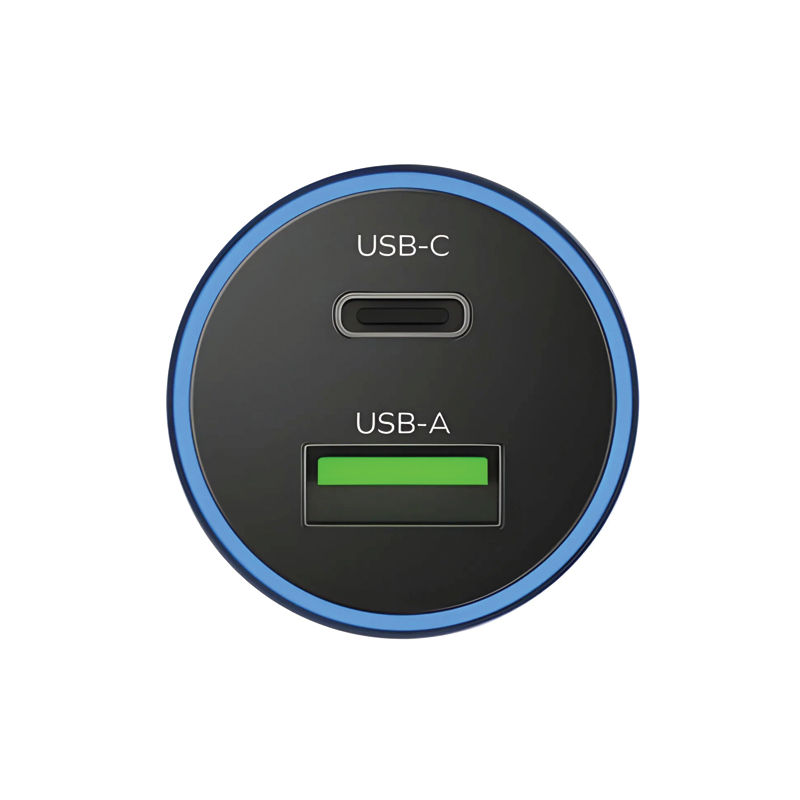 MOMAX MoVe Dual-Port Car Charger – 67W – USB-C + USB-A – UC16E – Space Grey - Image 4